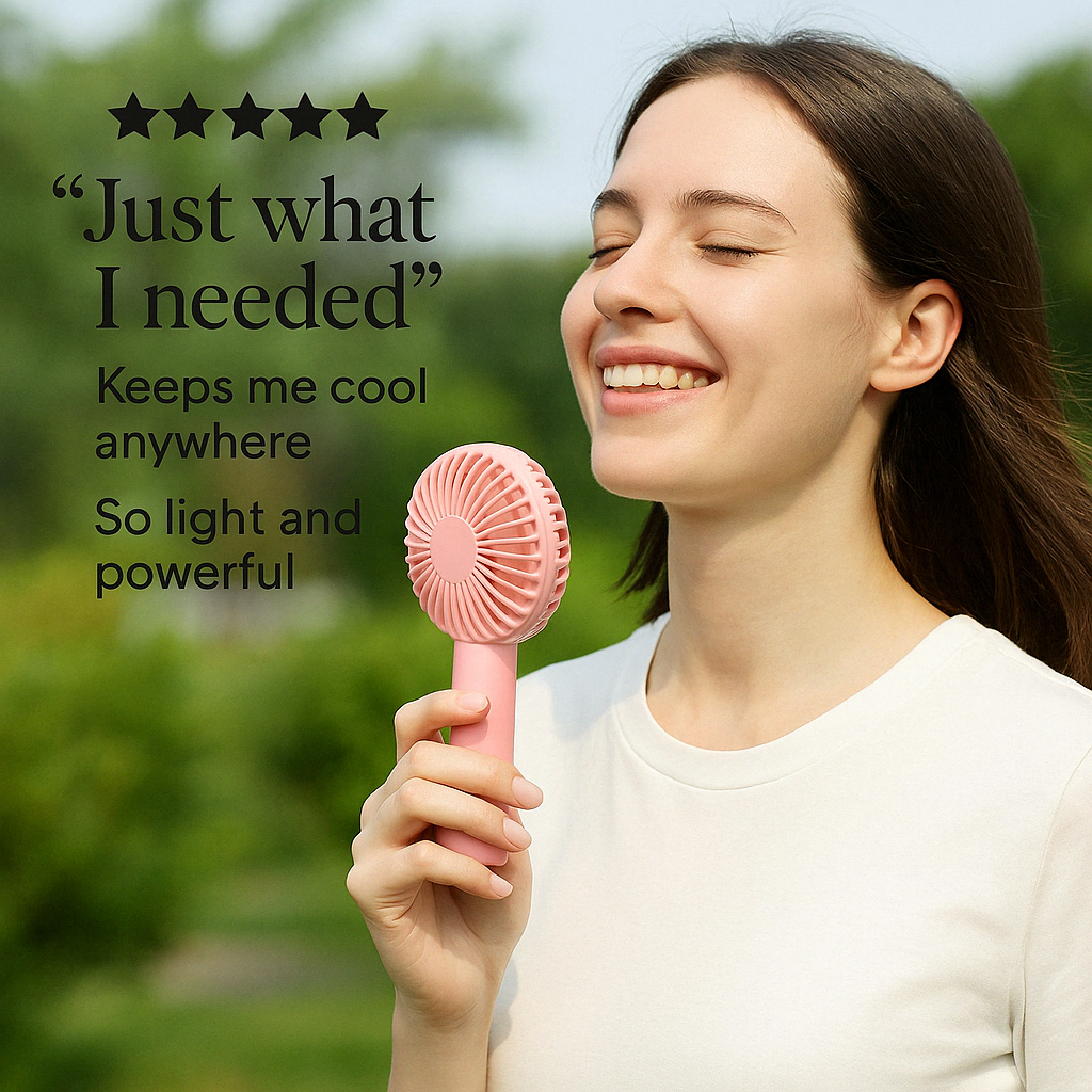 UBA™-Portable Handheld Mini Rechargeable Fan